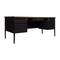 Flash Furniture 30 in D X Walnut, 70 in W X GC-M-BLK-180-WLN-GG - alternate 3